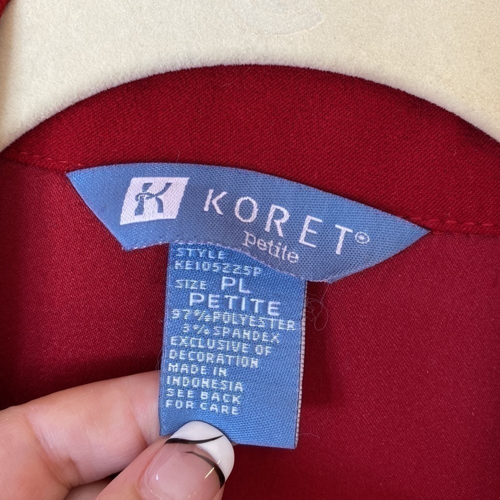 Koret Women's Red Button Down Shirt - Picture 5 of 9